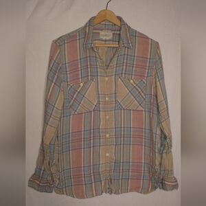 Ralph Lauren Multicolor Plaid Button-Up Shirt Women's Soft Comfy XL